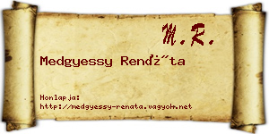 Medgyessy Renáta névjegykártya